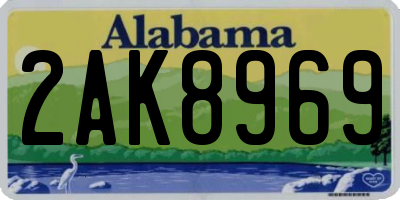 AL license plate 2AK8969