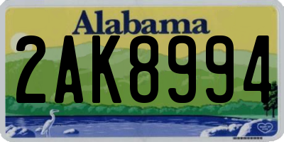 AL license plate 2AK8994