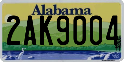 AL license plate 2AK9004