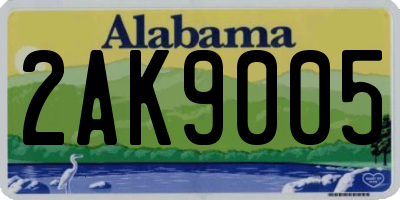 AL license plate 2AK9005