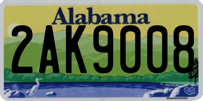 AL license plate 2AK9008