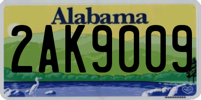 AL license plate 2AK9009