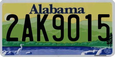 AL license plate 2AK9015