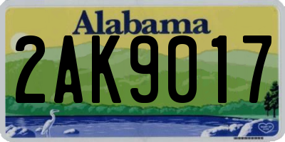 AL license plate 2AK9017