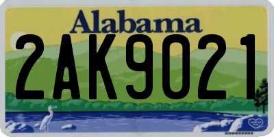 AL license plate 2AK9021