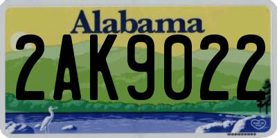 AL license plate 2AK9022