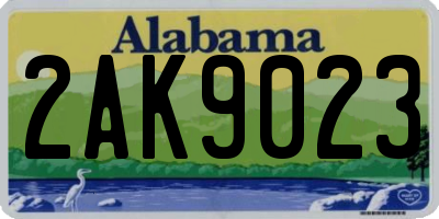 AL license plate 2AK9023