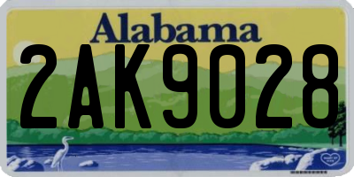 AL license plate 2AK9028