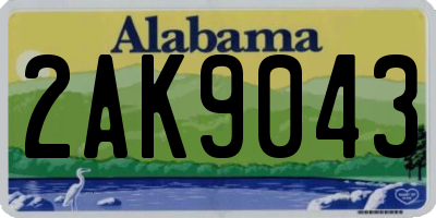 AL license plate 2AK9043