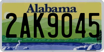 AL license plate 2AK9045