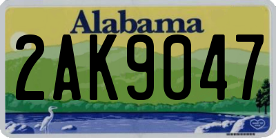 AL license plate 2AK9047