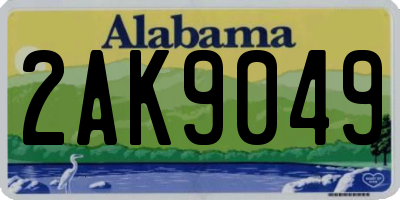 AL license plate 2AK9049