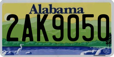 AL license plate 2AK9050