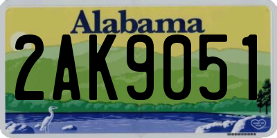 AL license plate 2AK9051