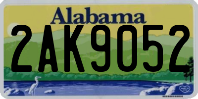 AL license plate 2AK9052