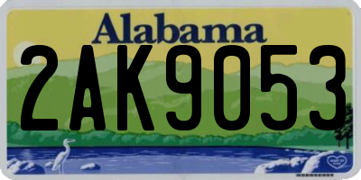 AL license plate 2AK9053