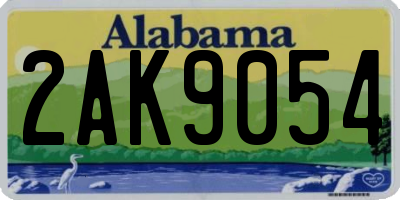 AL license plate 2AK9054