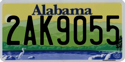 AL license plate 2AK9055
