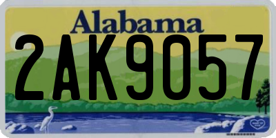 AL license plate 2AK9057
