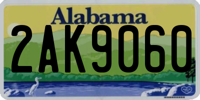 AL license plate 2AK9060