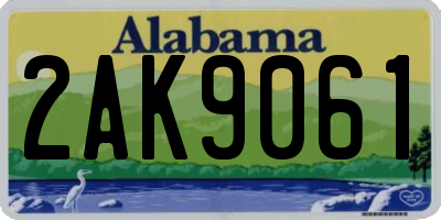 AL license plate 2AK9061