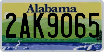 AL license plate 2AK9065