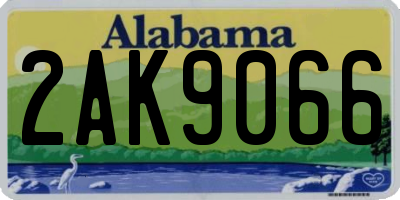 AL license plate 2AK9066