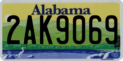AL license plate 2AK9069