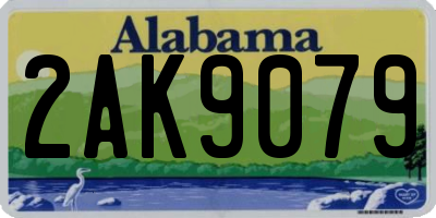 AL license plate 2AK9079
