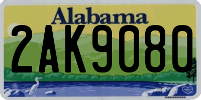 AL license plate 2AK9080
