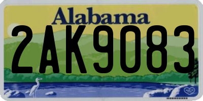 AL license plate 2AK9083