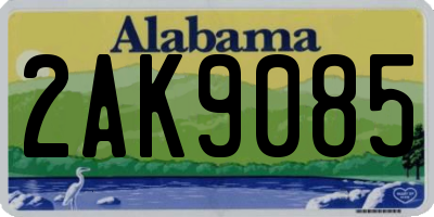AL license plate 2AK9085