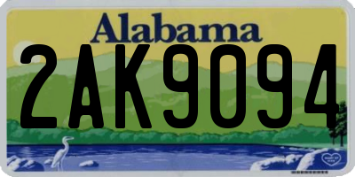 AL license plate 2AK9094