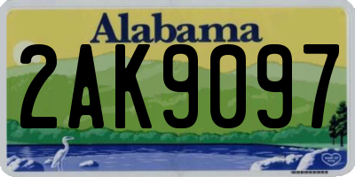 AL license plate 2AK9097