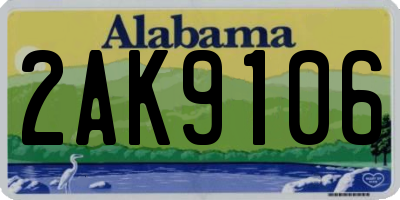 AL license plate 2AK9106