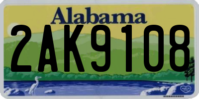 AL license plate 2AK9108
