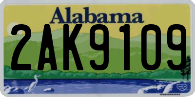 AL license plate 2AK9109