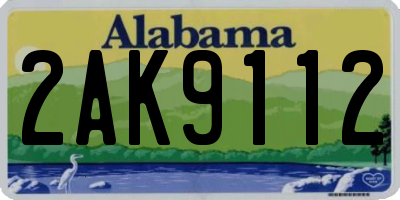 AL license plate 2AK9112