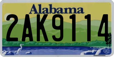 AL license plate 2AK9114