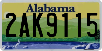 AL license plate 2AK9115