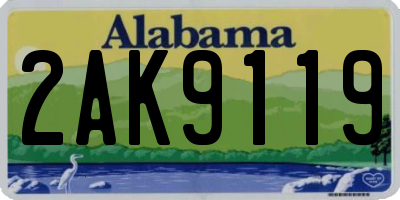 AL license plate 2AK9119