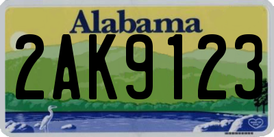 AL license plate 2AK9123