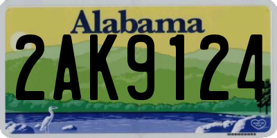 AL license plate 2AK9124
