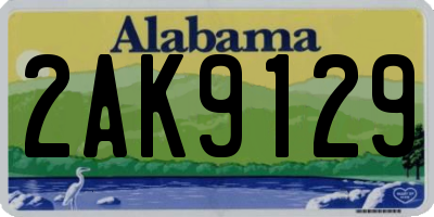 AL license plate 2AK9129