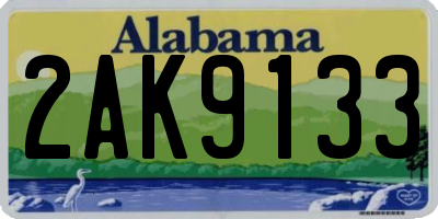 AL license plate 2AK9133