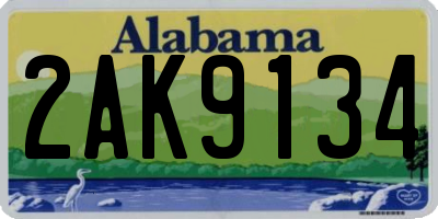AL license plate 2AK9134