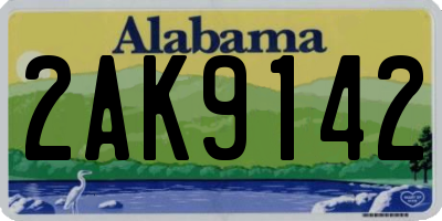 AL license plate 2AK9142