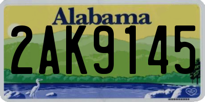 AL license plate 2AK9145