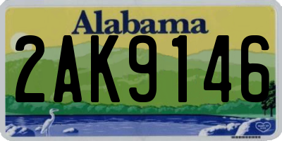 AL license plate 2AK9146