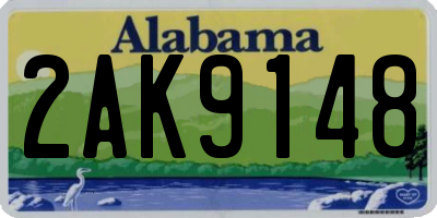 AL license plate 2AK9148